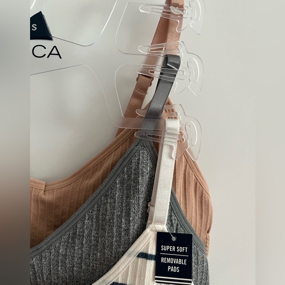 Nautica Seamless Pull-on 3 pc Bra (sport)Set w/Removable Pads Adjustable Straps - Picture 10 of 13